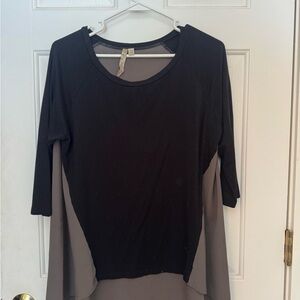 Black and Gray Asymmetrical Top